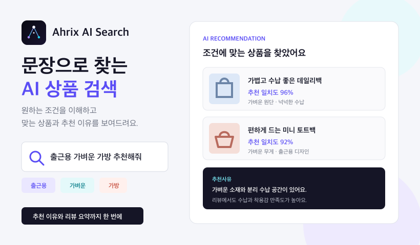 Ahrix AI 상품 검색