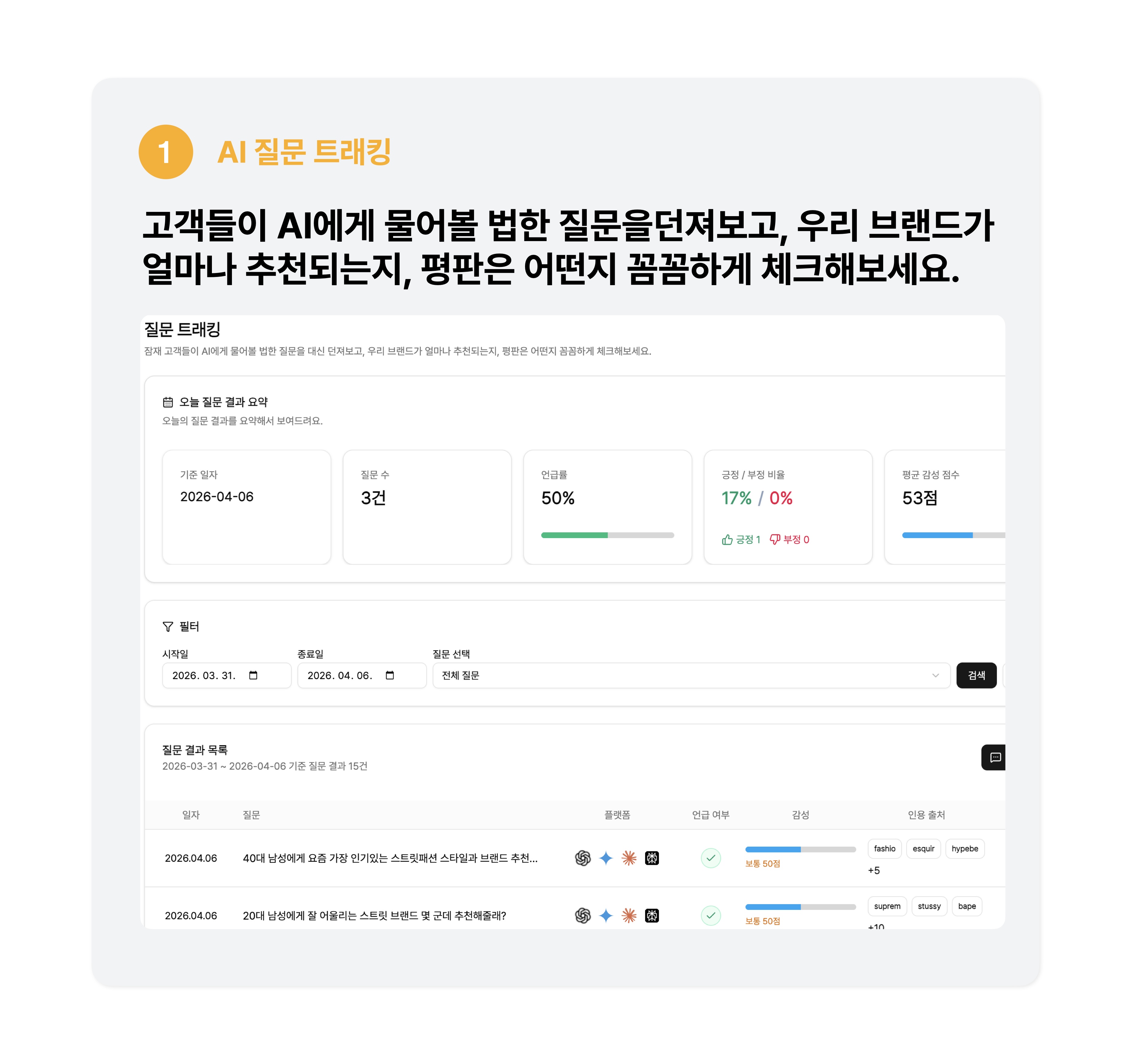 AI 질문 트래킹